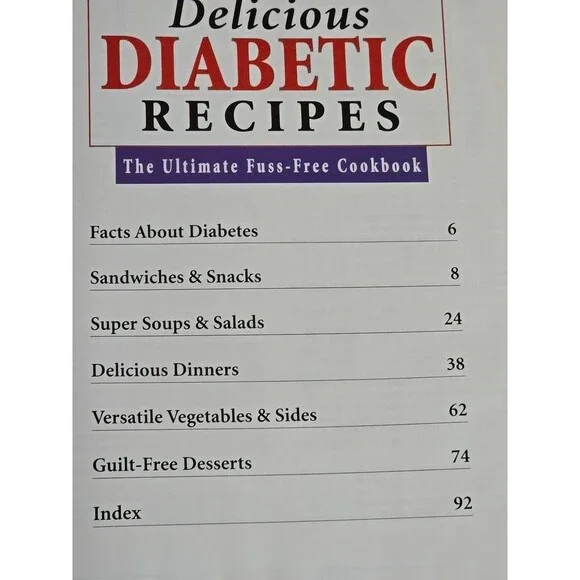 101+ Delicious Diabetic Recipes The Ultimate FussFree Cookbook Hardcover Vintage - Picture 4 of 6